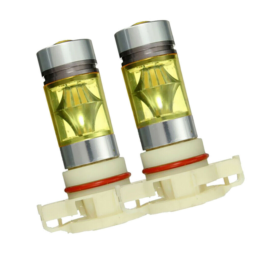 Pair Bulb PS24W H16 5202 LED 100W Anti-fog DRL Universal