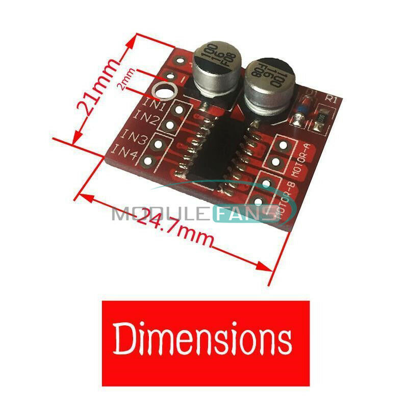 5PCS 1.5A 2-Way DC Motor Driver Module Dual H-Bridge Stepper Replace L298N