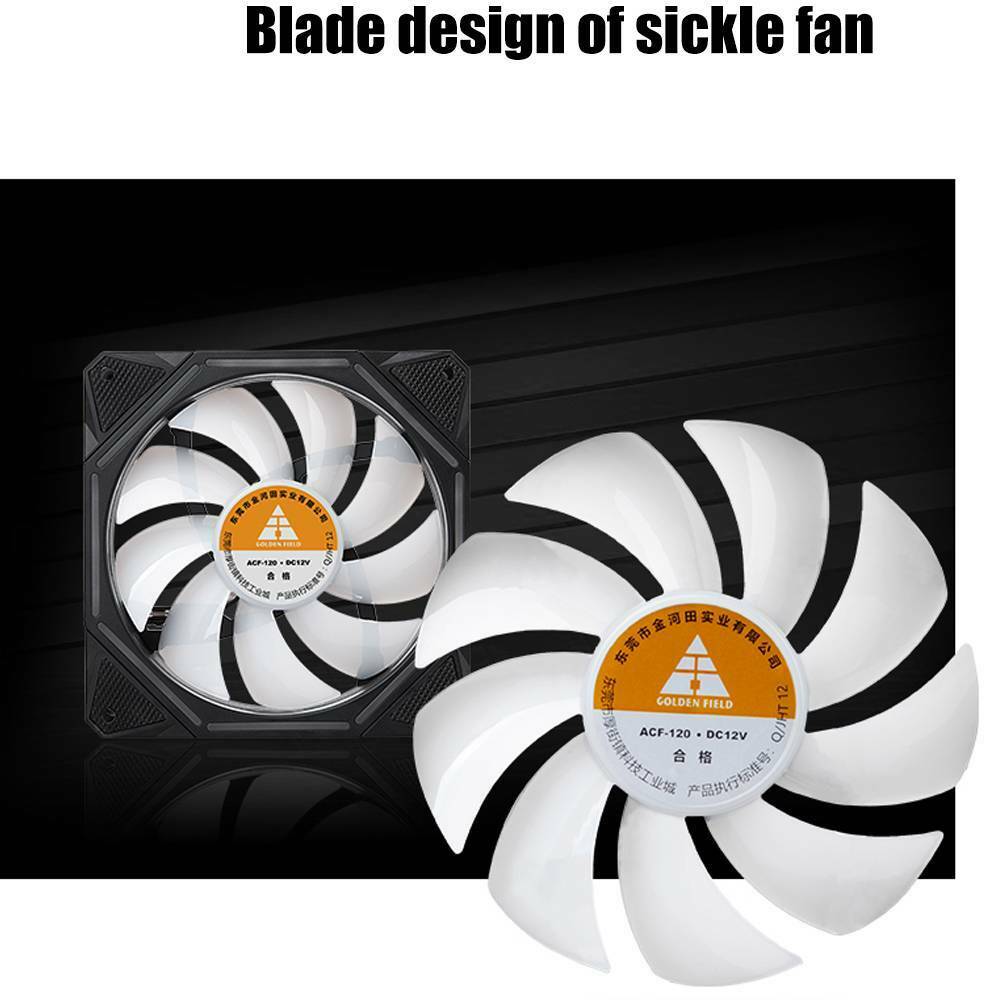 New Cooler PC Case Fan 120mm Colorful Cooling Computer CPU Fans Black Case Fan!