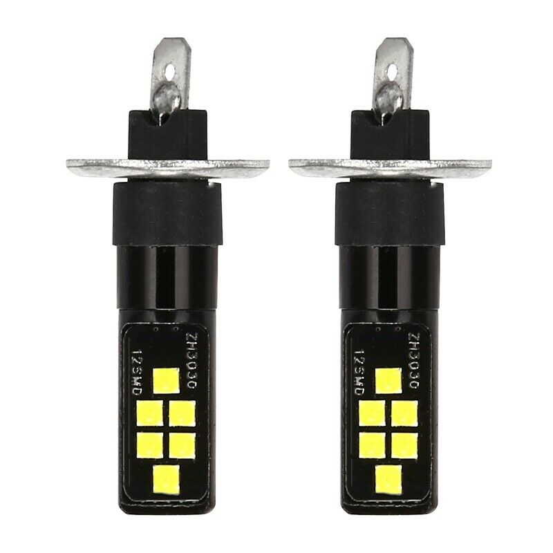 2Pcs H1 Car Led 12V-24V 12Smd Light Bulb 3030 Chipset,W5W Bulb194 Led Bulb ForU8