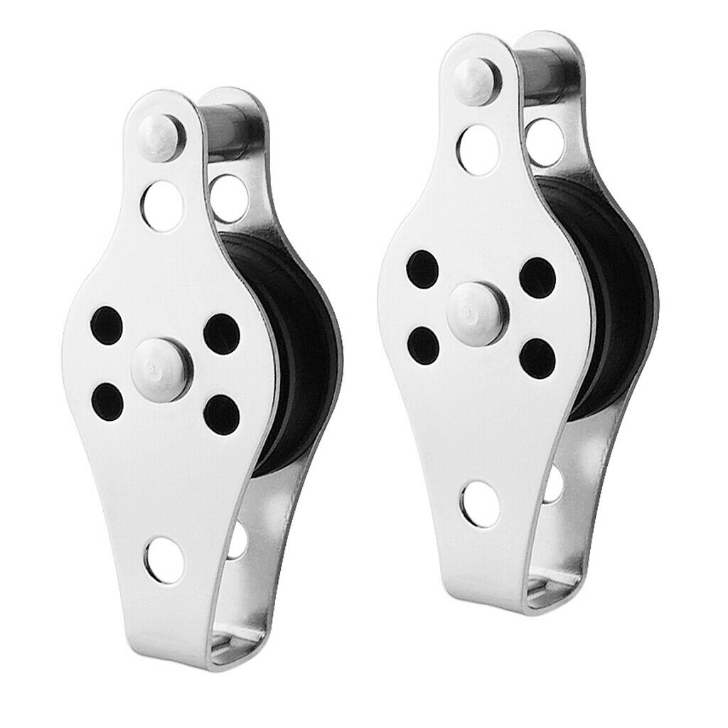 2 Pieces Pulley Blocks Rope Runner Kayak Boat Accessories