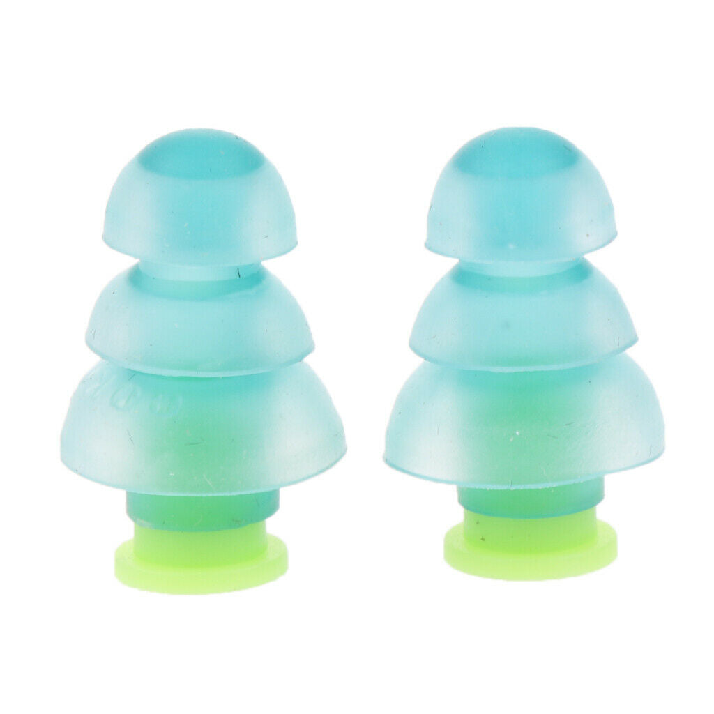 2 Pairs Silicone Earplugs Noise Canceling / Soundproof Foam Ear Plugs Protect