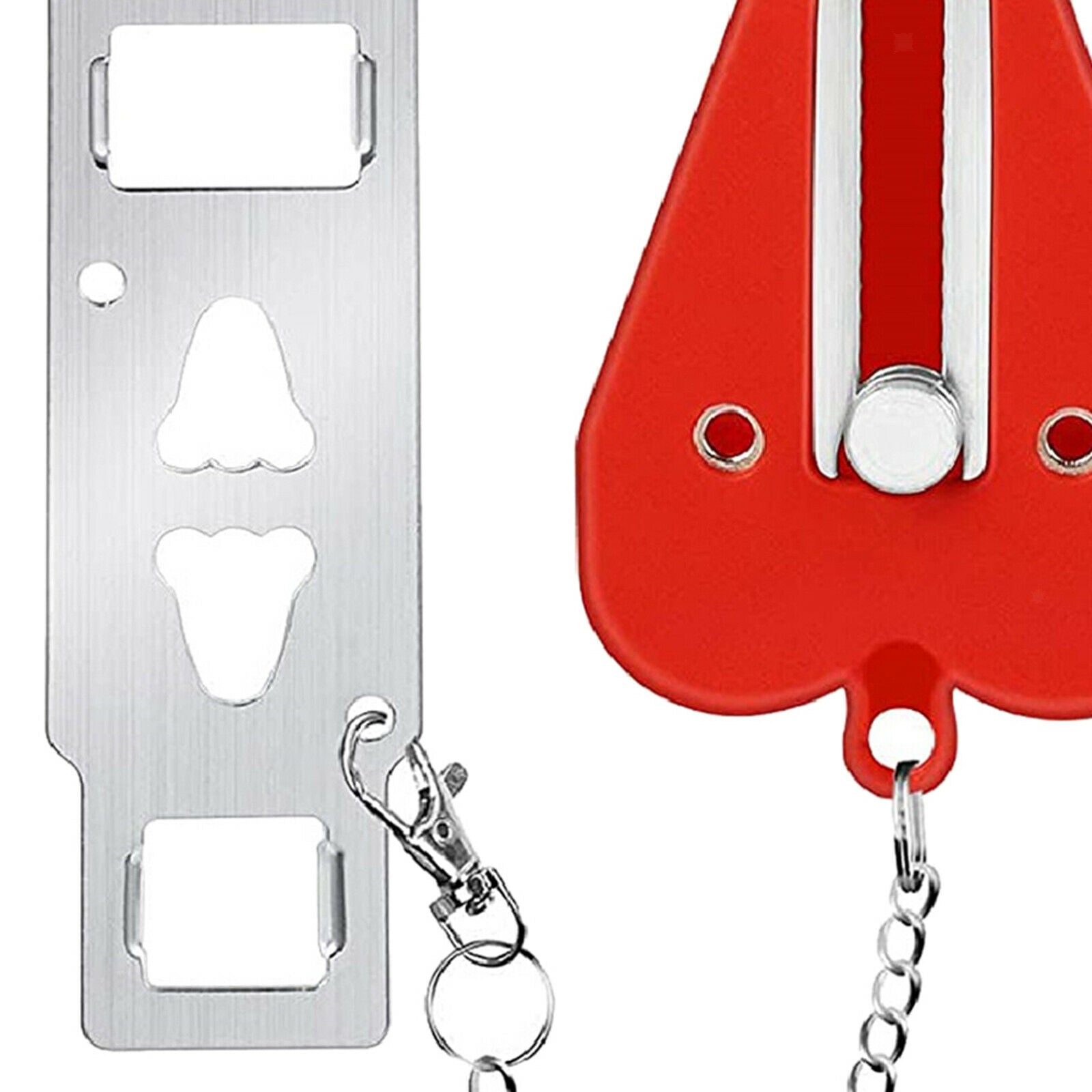 Portable Door Lock Latch for Safety Protection Manual Lock Hotel red