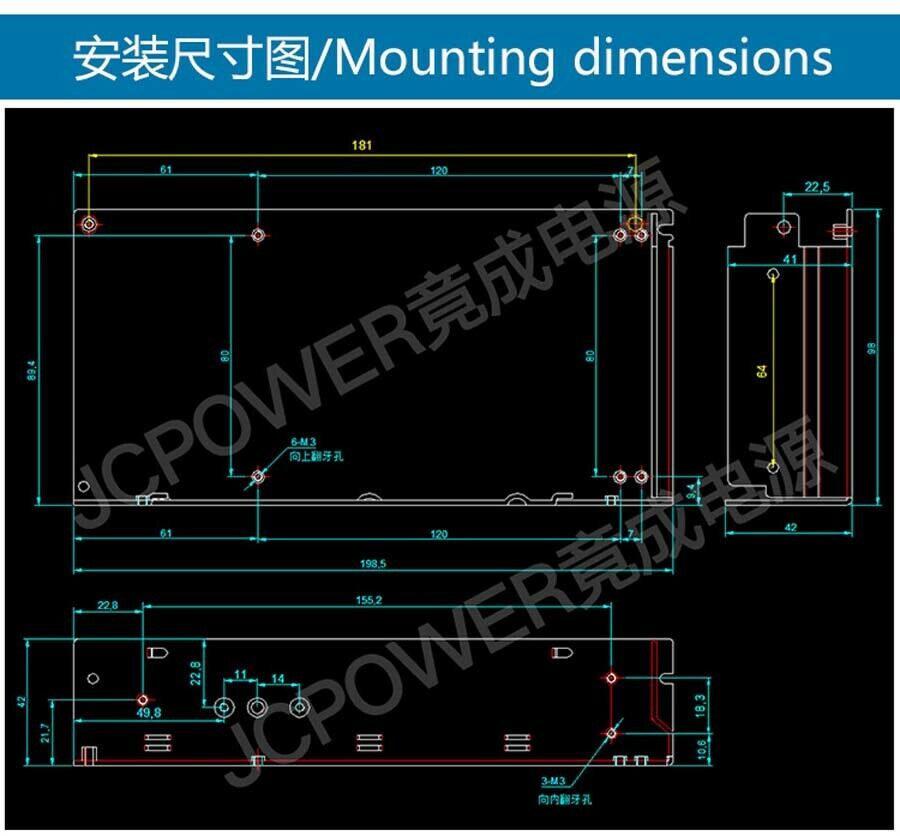 12V 15A 180W DC Regulated Switching Power Supply PSU Monitor LED Strip Camera