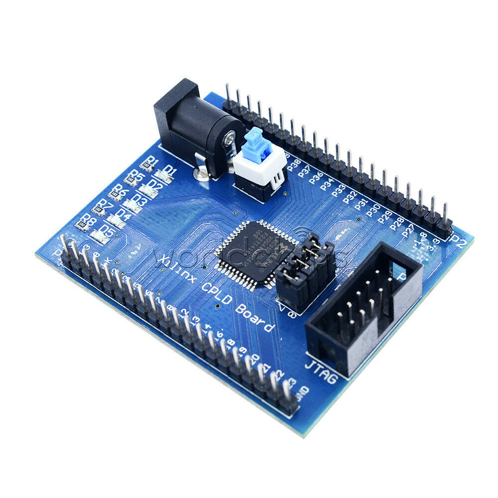 Xilinx XC9572XL CPLD AMS Development Learning Test Board+4 Programm LED