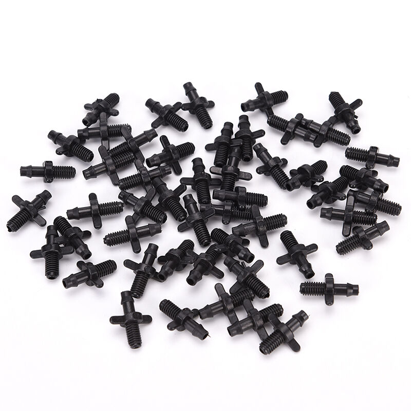50pcs4 / 7mm Splitter Adapter Connector Barb And Garden Irrigation Hoses 6.l8