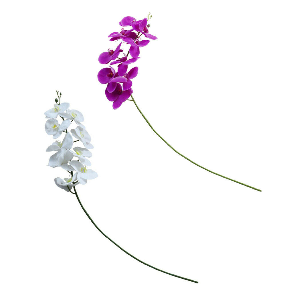 Artificial Silk Butterfly Orchid Bouquet DIY Wedding Decor White