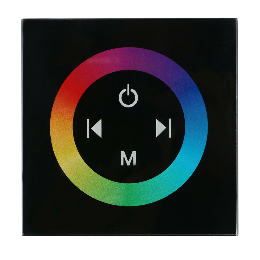 DC12/24V Touch Panel Dimmer Switch Controller for RGB Led Strip Light Black