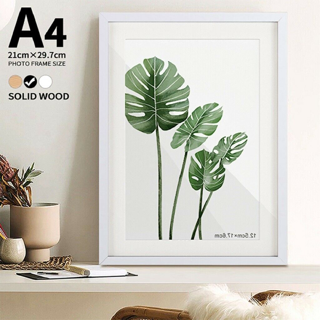 2pcs A4 8x12" Wood Wall Photo Frame Shell Poster Display Picture Frames