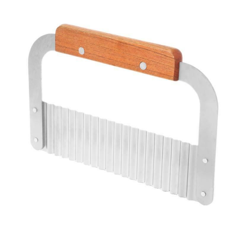 Crinkle Wavy Cutter Stainless Steel Vegetable Potato Chip French Fry Slicer Tool