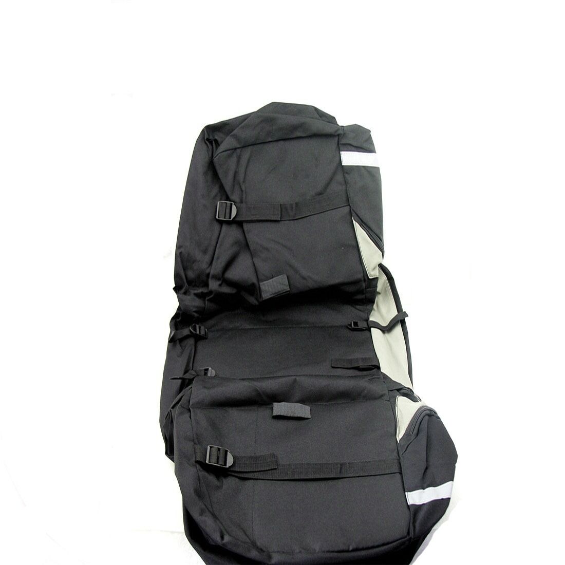 Black/Gray Bike Bicycle Rear Seat Tail Cargo Pannier With Rain Cover 60L