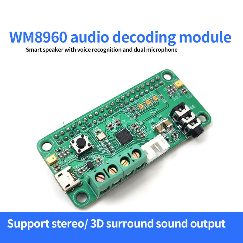 Dual Microphone Raspberry Pi WM8960 Audio Decoding Module Voice Recognition