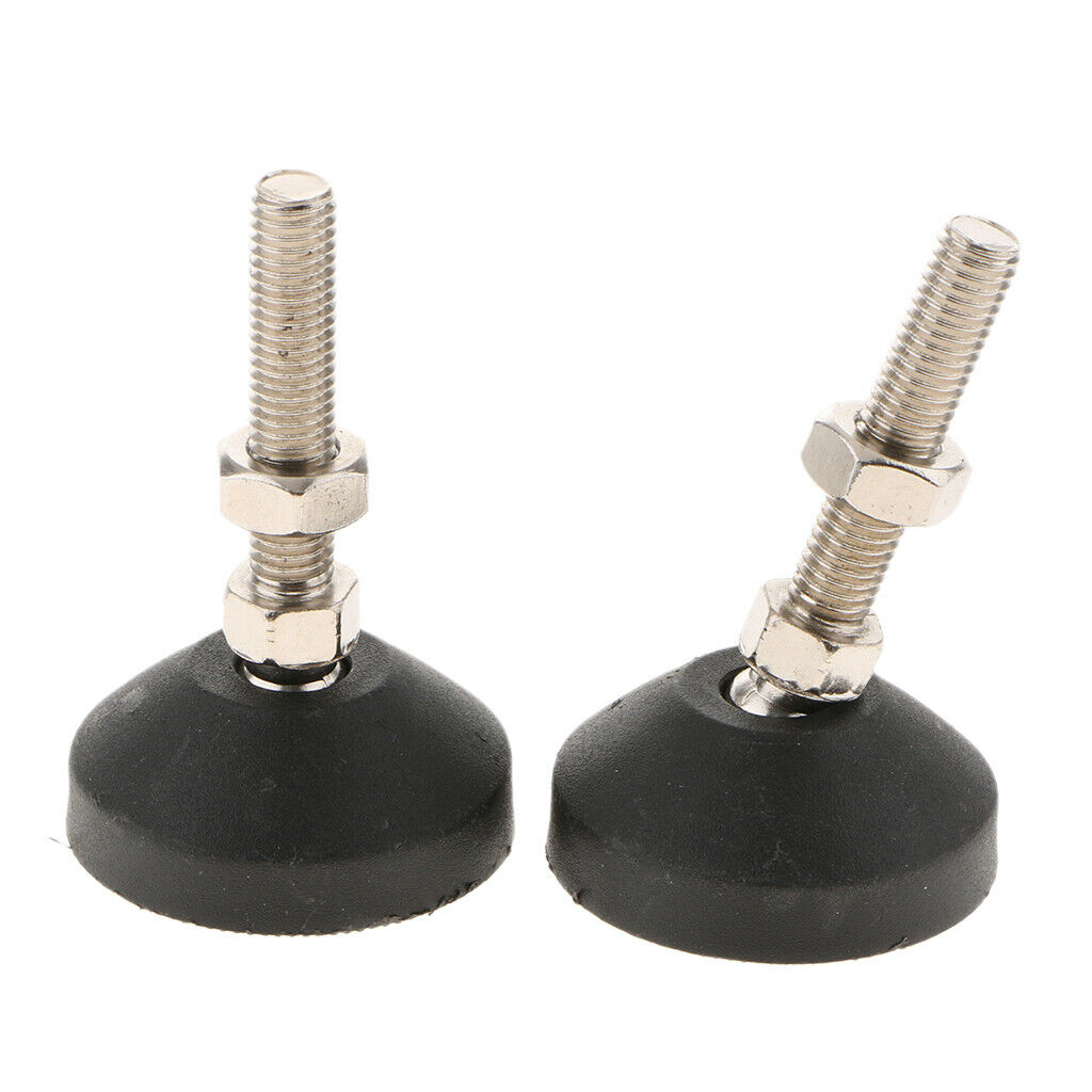 4x Carbon Steel Adjustable Furniture Leveler Leveling Feet 50mm 50-M10x50mm