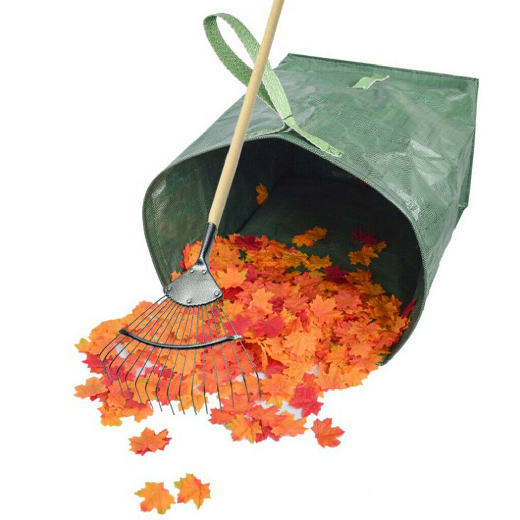 Gardens Waste Collector Organizer Leaf Rubbish Bag Refuse Sacks Leaves Grass Bin