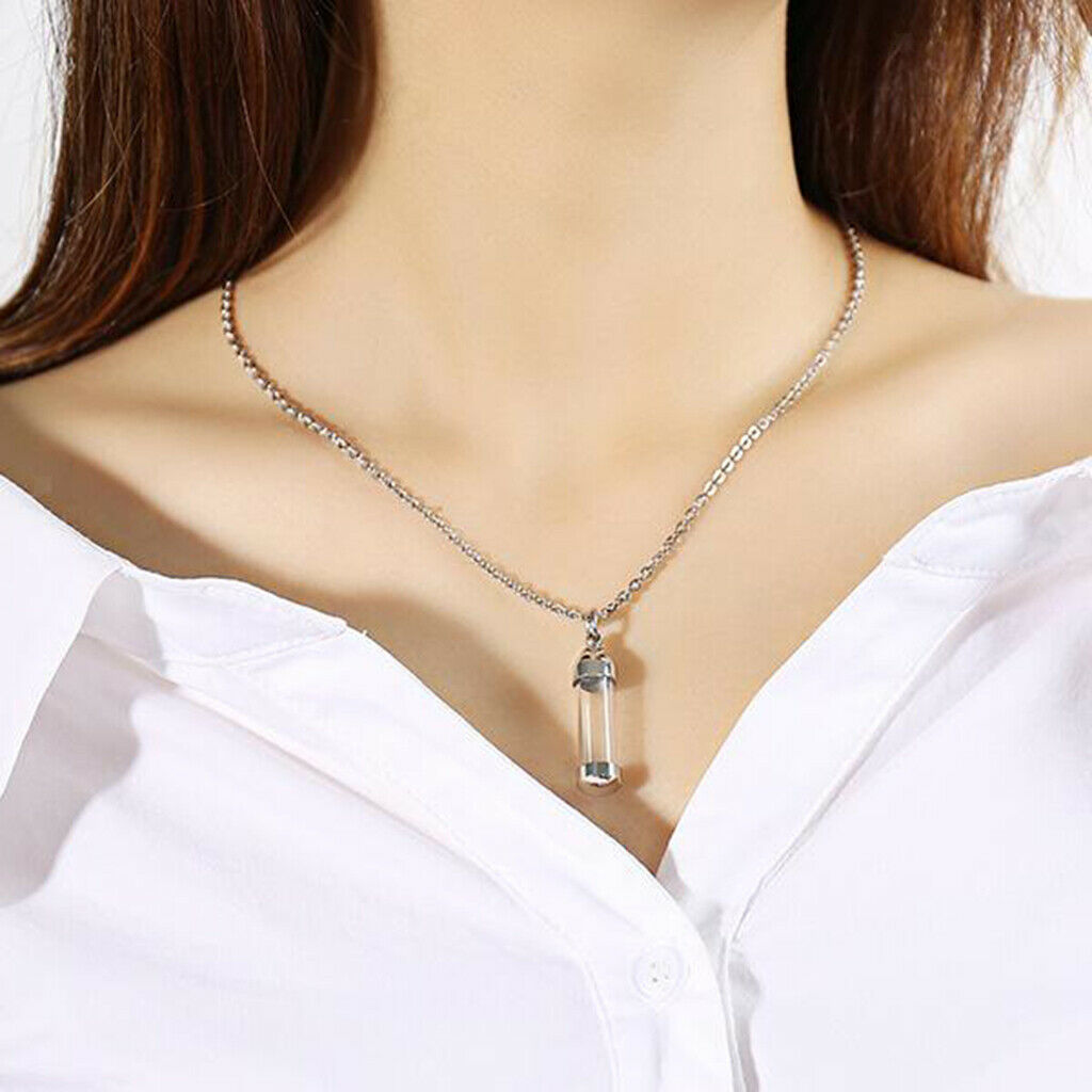 2 x 50cm Urn Pendant Necklace Keepsake Memorial Pendant for Ashes Hair