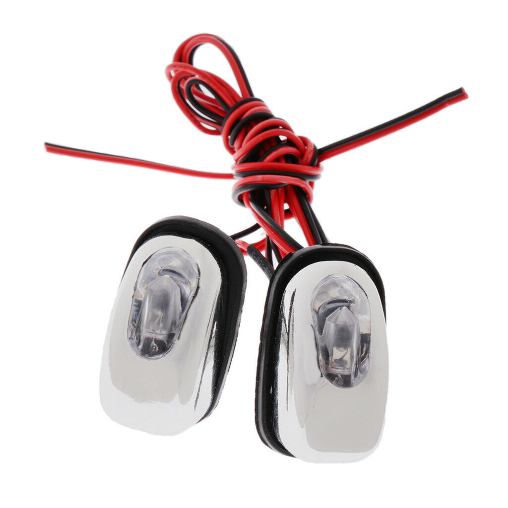 1 Pair Car Hood Windshield Spray Nozzle Wiper Washer With LED Lights Blue