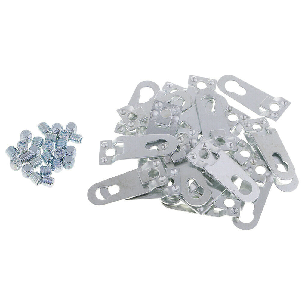 25pcs Hardware Keyhole Hanger And Wall Decor Hanger Heavy