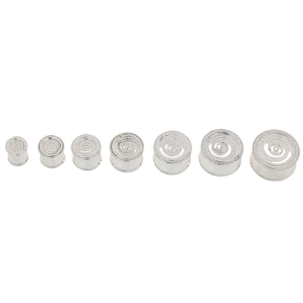 Whirlpool-Pattern Ear Tunnel Expander Stretcher Flared Plug Accessory 8 mm