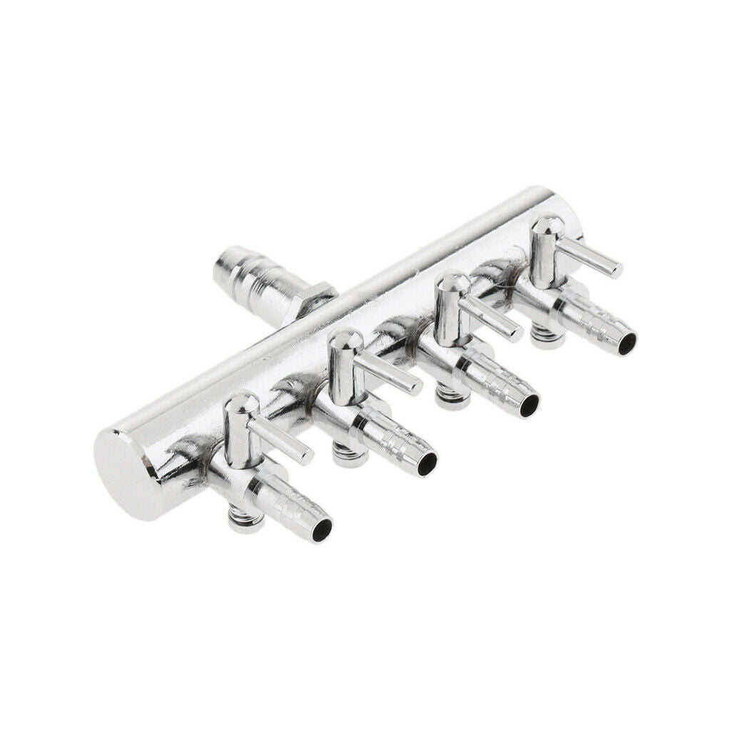 2pcs Stainless Steel Aquarium Fish Tank Air Flow Lever Control Valve 4 Way