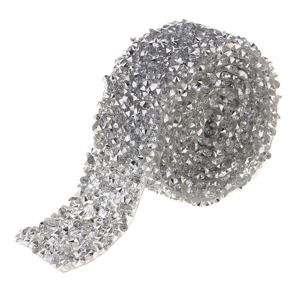 Iron On Crystal Rhinestone Trim Heat Transfer Hotfix Trimming for Garment