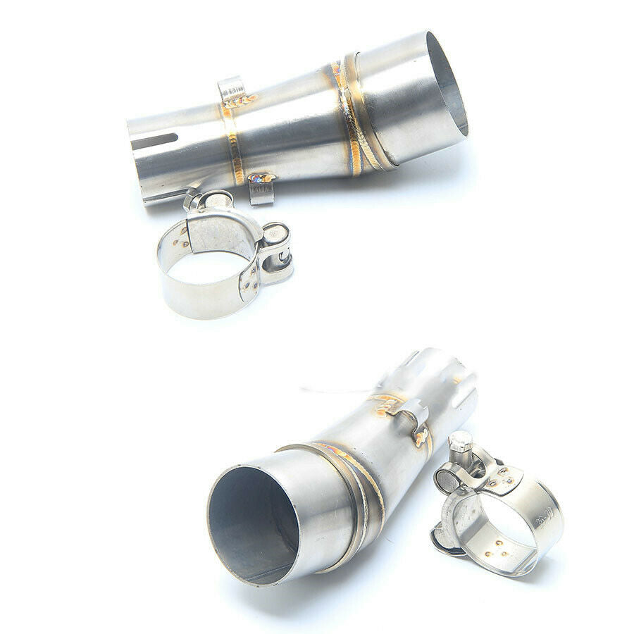 Motorcycle Exhaust Pipe Middle Section Muffler Link Pipe Premium Stainless Steel
