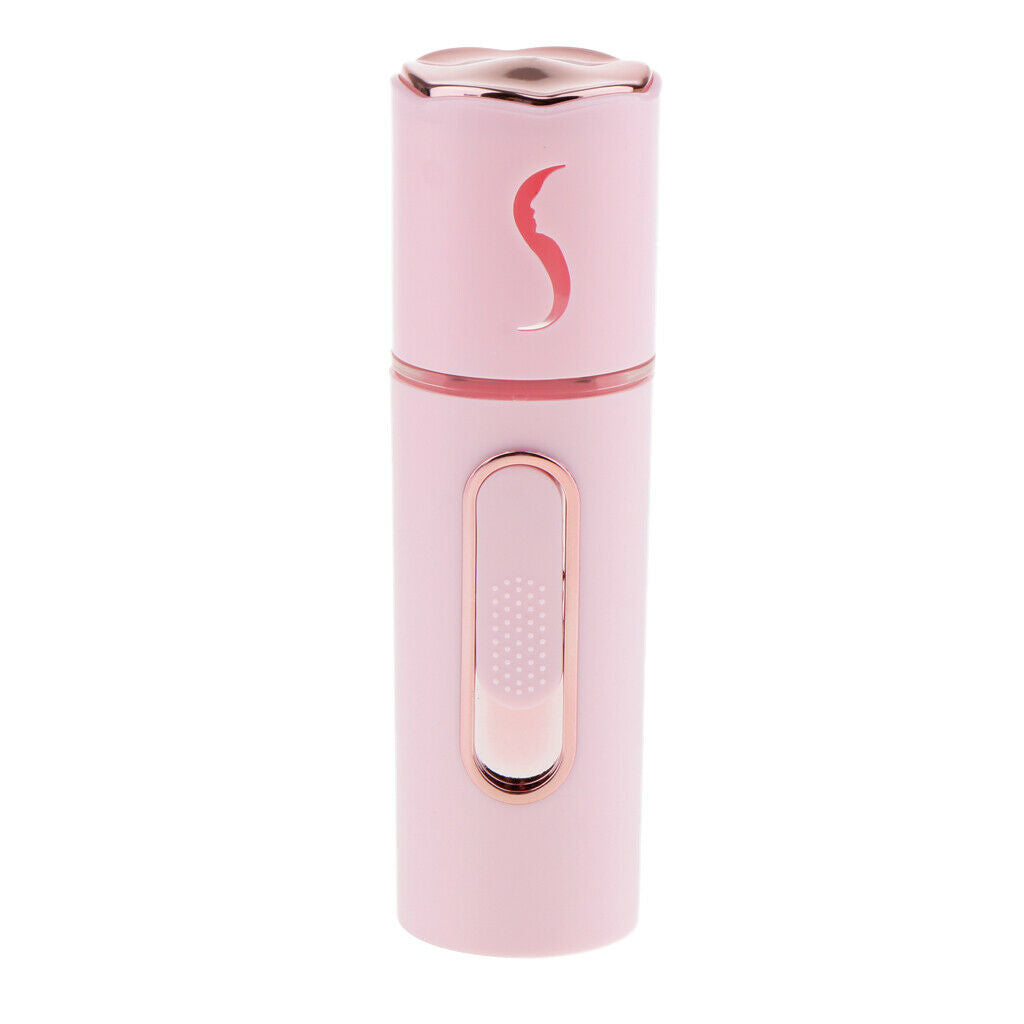 Mini Portable Pore Facial Steamer Nano Mist Cool Spray Skin Moisture Pink