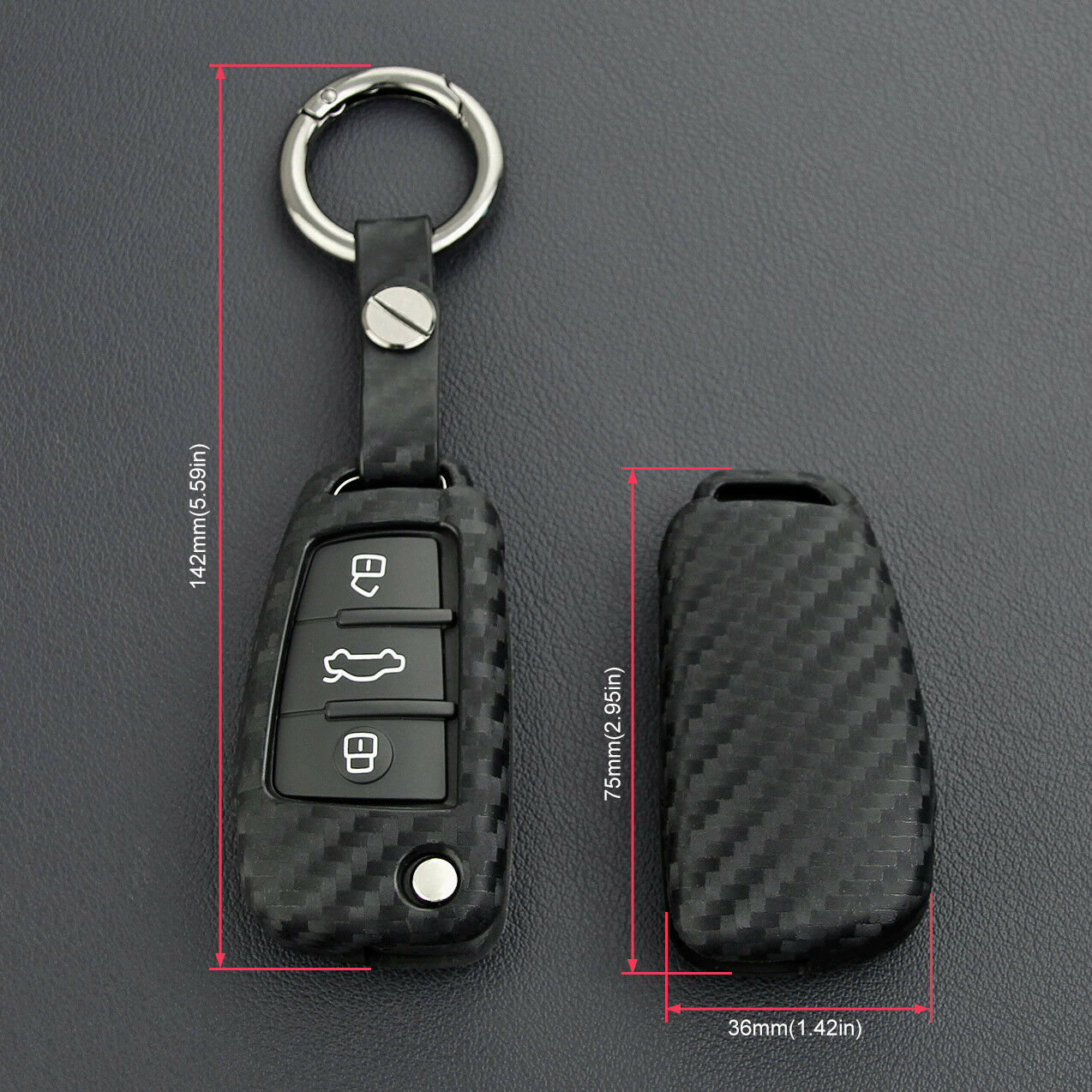 2019 Car Key Case Shell Protect For Audi A1 A3 S3 Q3 Q7 TT A6L Keychain Fob