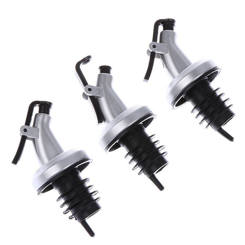 3Pcs Bottle Pourer Spout Stopper Dispenser Liquor Flow Set Wine Olive O.l8