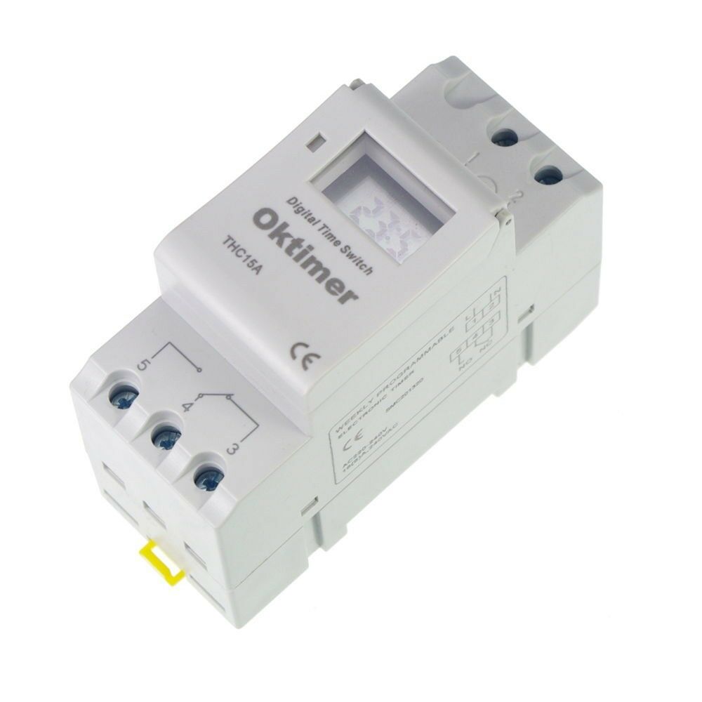 2pcs DIN RAIL DIGITAL PROGRAMMABLE WEEKLY TIMER Relay