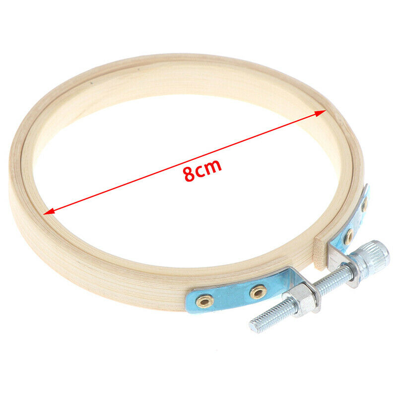8cm Bamboo Frame Embroidery Hoop Ring DIY Cross Stitch Machine Loop Se.l8