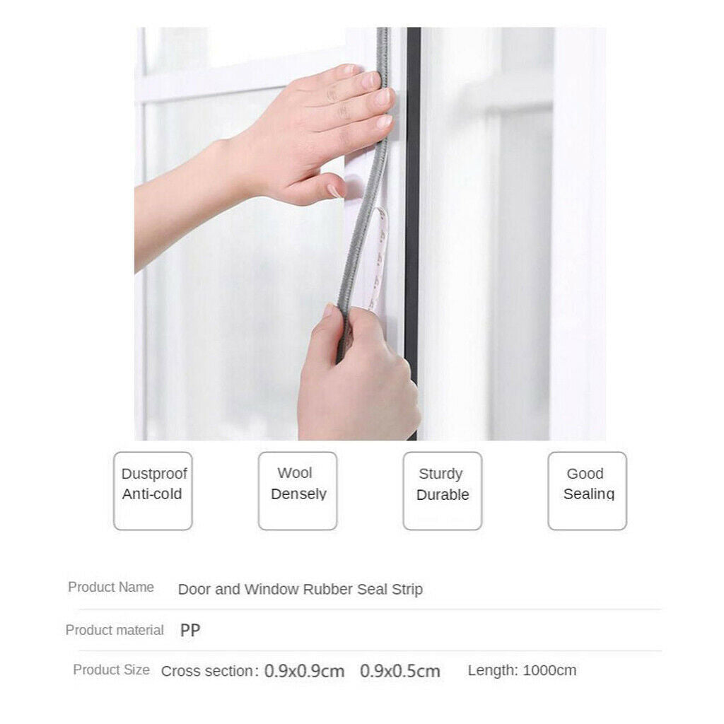 Sealing Strip Door Window Bottom Windproof Dust-proof  Stripping Tape-9x5mm