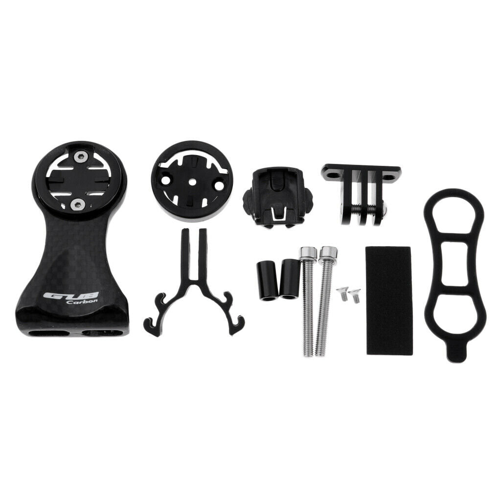 Carbon Fiber MTB Bike Computer Holder Cycling Front Stem Extension Bracket