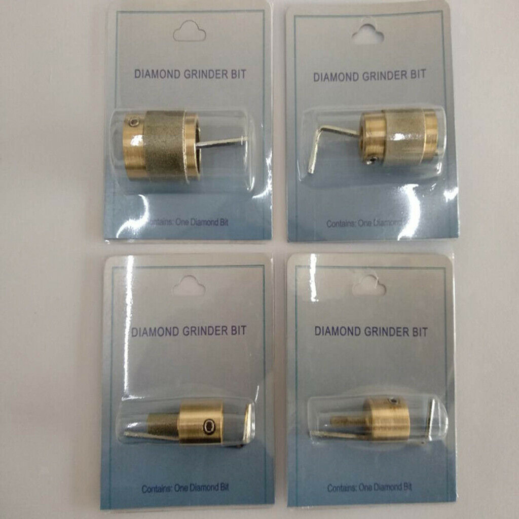 4Set Stained Glass Grinder Head Bit Brass Core For All Glass Grinder Marchine