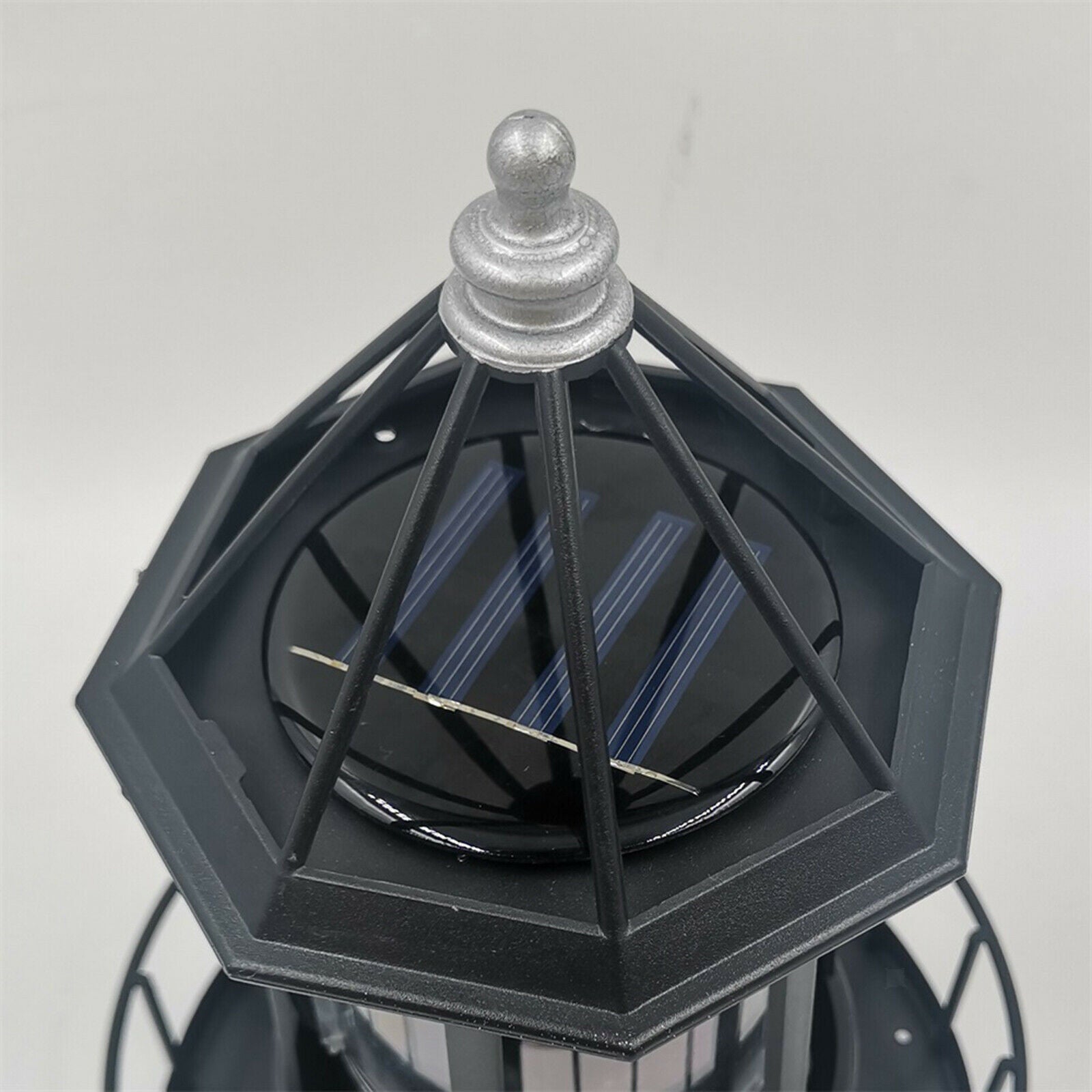 Lighthouse Solar LED Light Rotating Lamp IP65 Beacon Garden Courtyards Decor