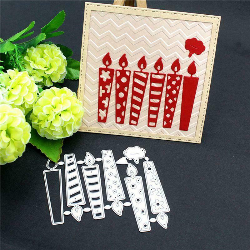 Birthday Candle Metal Cutting Dies Stencil DIY Scrapbooking Album Stamp Paper
