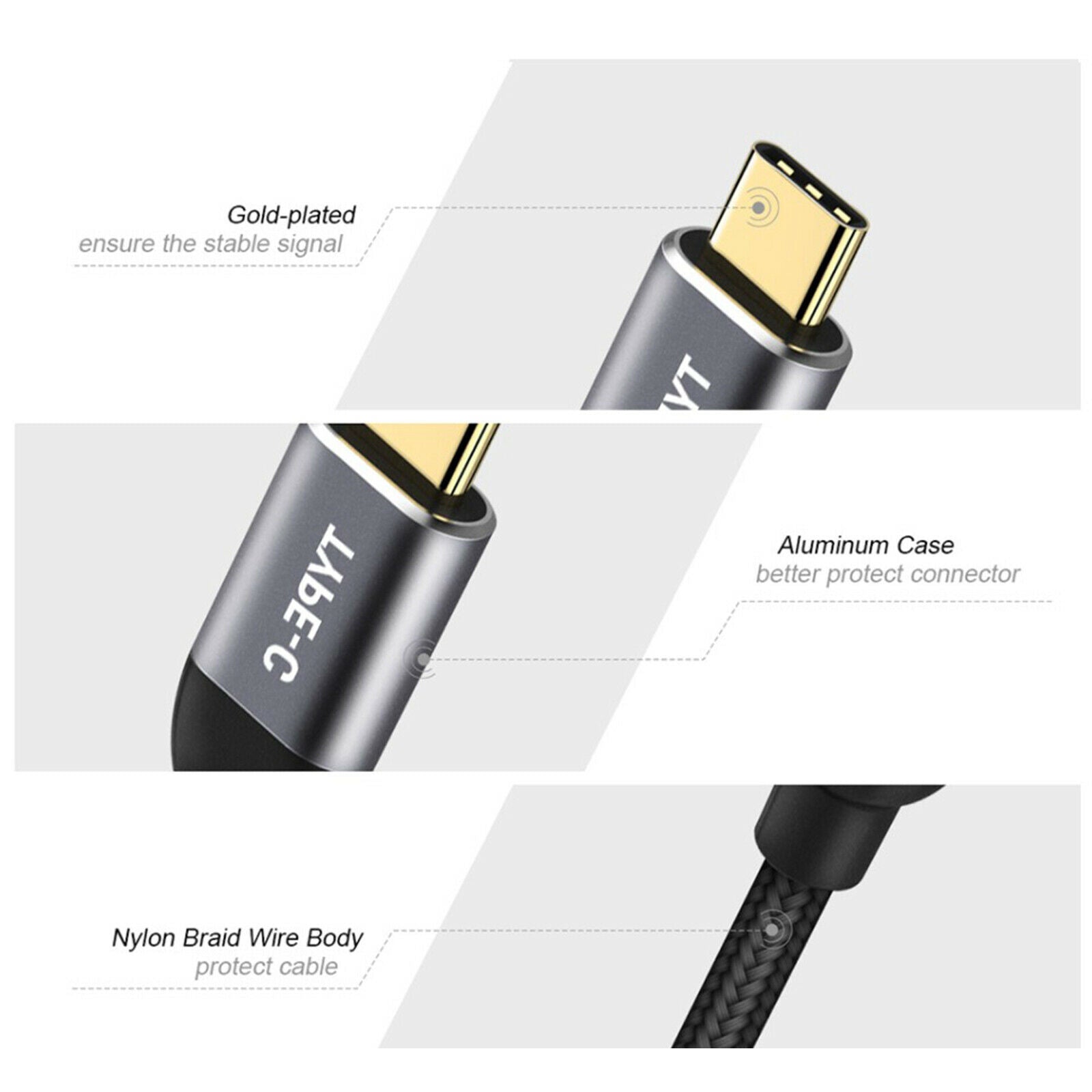 Type-C USB C to HDMI Adapter 4K Cable 4K@30Hz Compatible with MacBook Pro