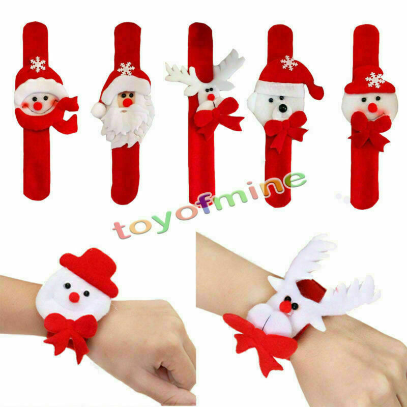 Santa Claus Deer Beer Slap Circle Bracelet Christmas Xmas Gift Decoration Random