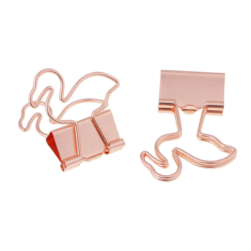 30 Pieces/Set CUTE Flamingo Shaped Paper Clips Binder Clips Paper Clamp