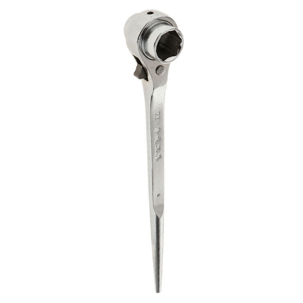 Ratcheting Socket Wrench Hand Tool Podger Hexagon Ratchet Spanner 19mm-22mm
