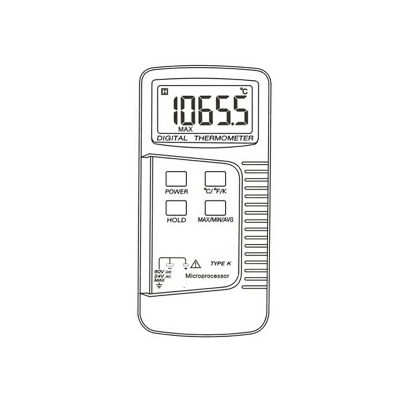 6802 Ii Digital Dual-Channel K-Sensor Thermocouple Thermometer Probe Tool