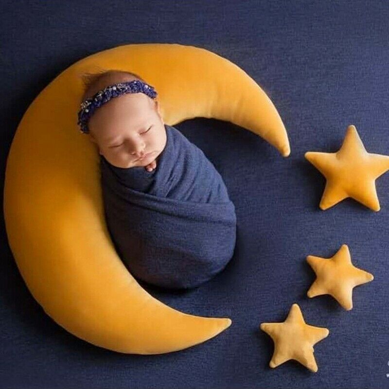 Baby Hat Posing Moon Pillow Stars Set Newborn Photography Props Infants PhotD2L2