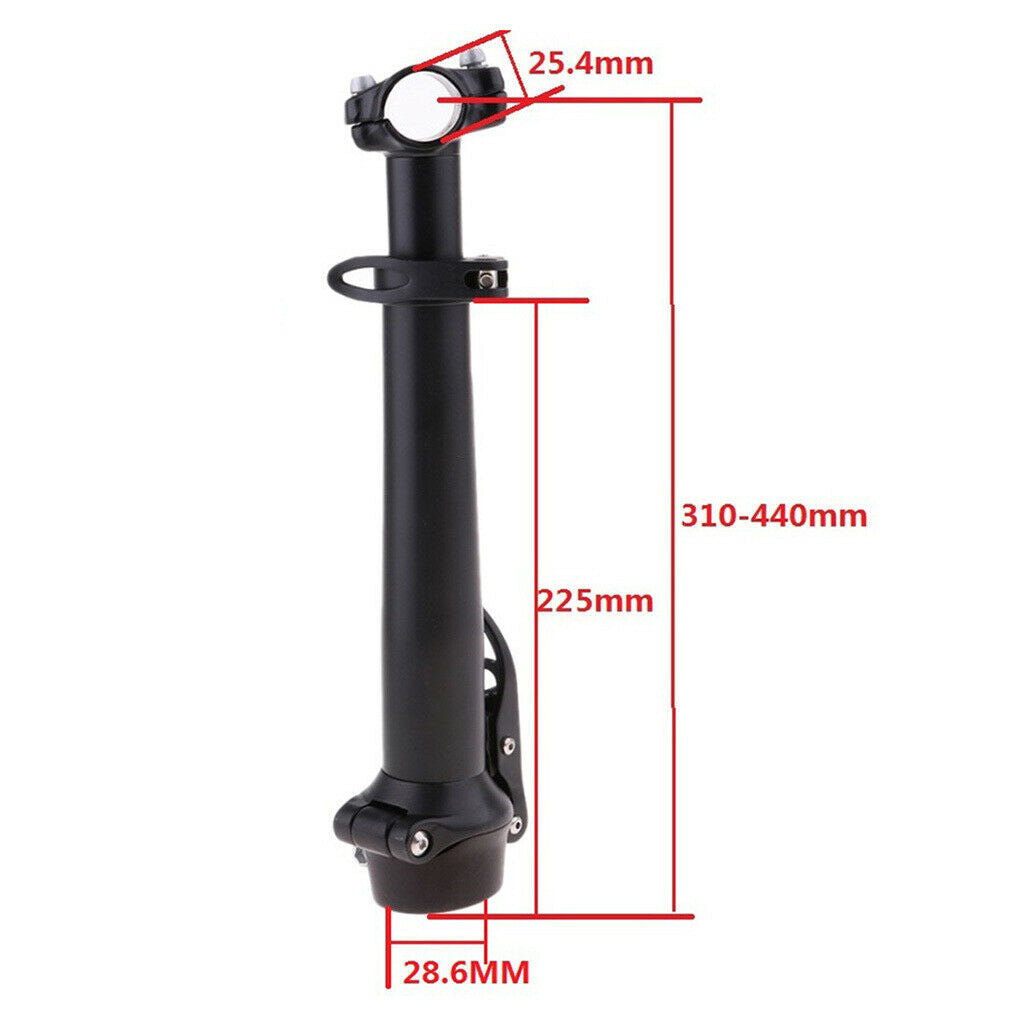 Folding bicycle handlebar stem 25.4mm quick release folding bike riser stem tube