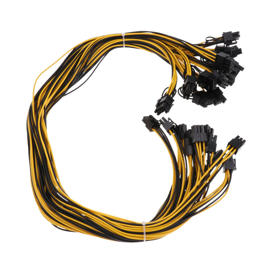 12 pieces PCI-e power cables 6-pin. to 6 + 2-pole. power