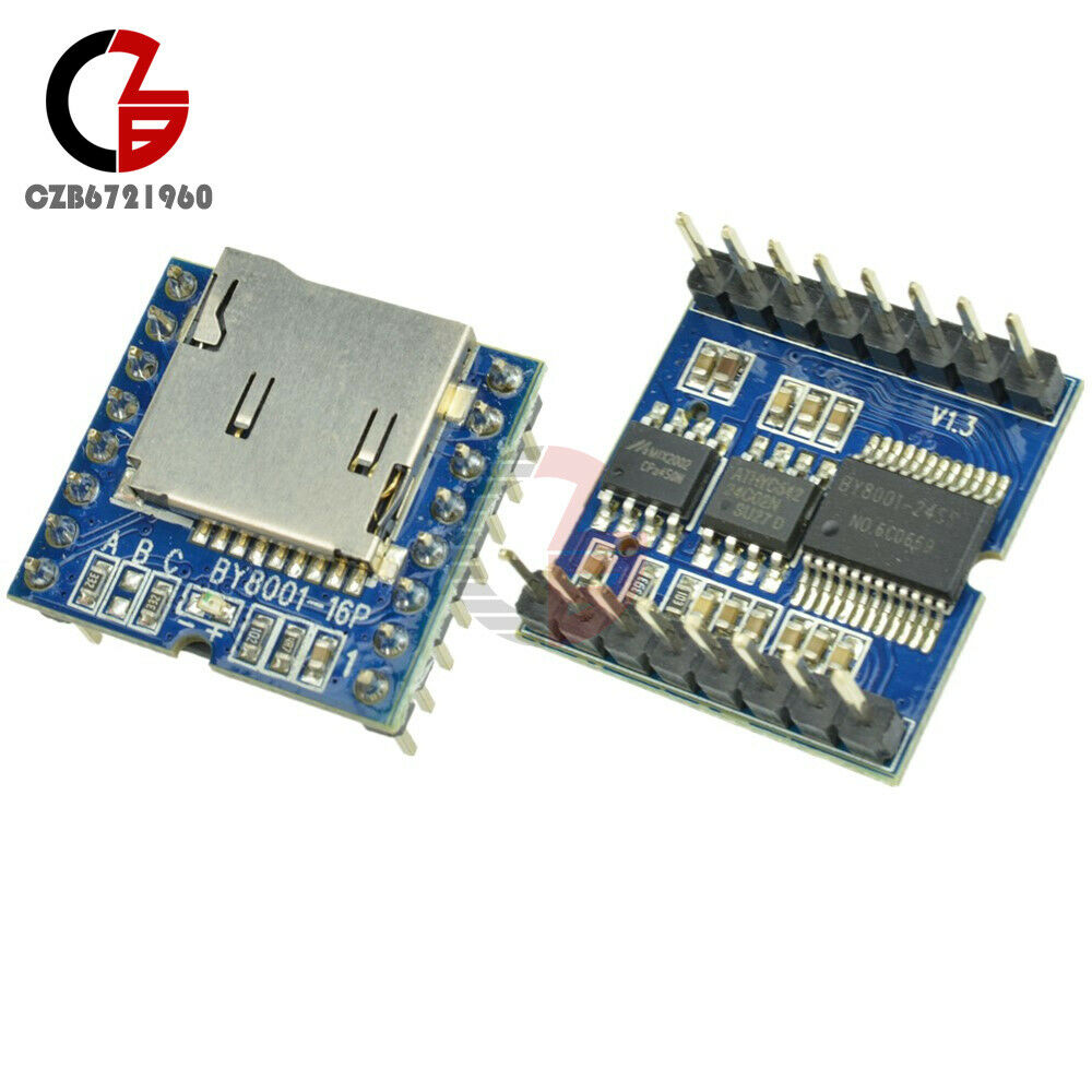 MP3 Player TF Micro SD U-Disk  BY8001-16P Arduino Audio Voice Module Board