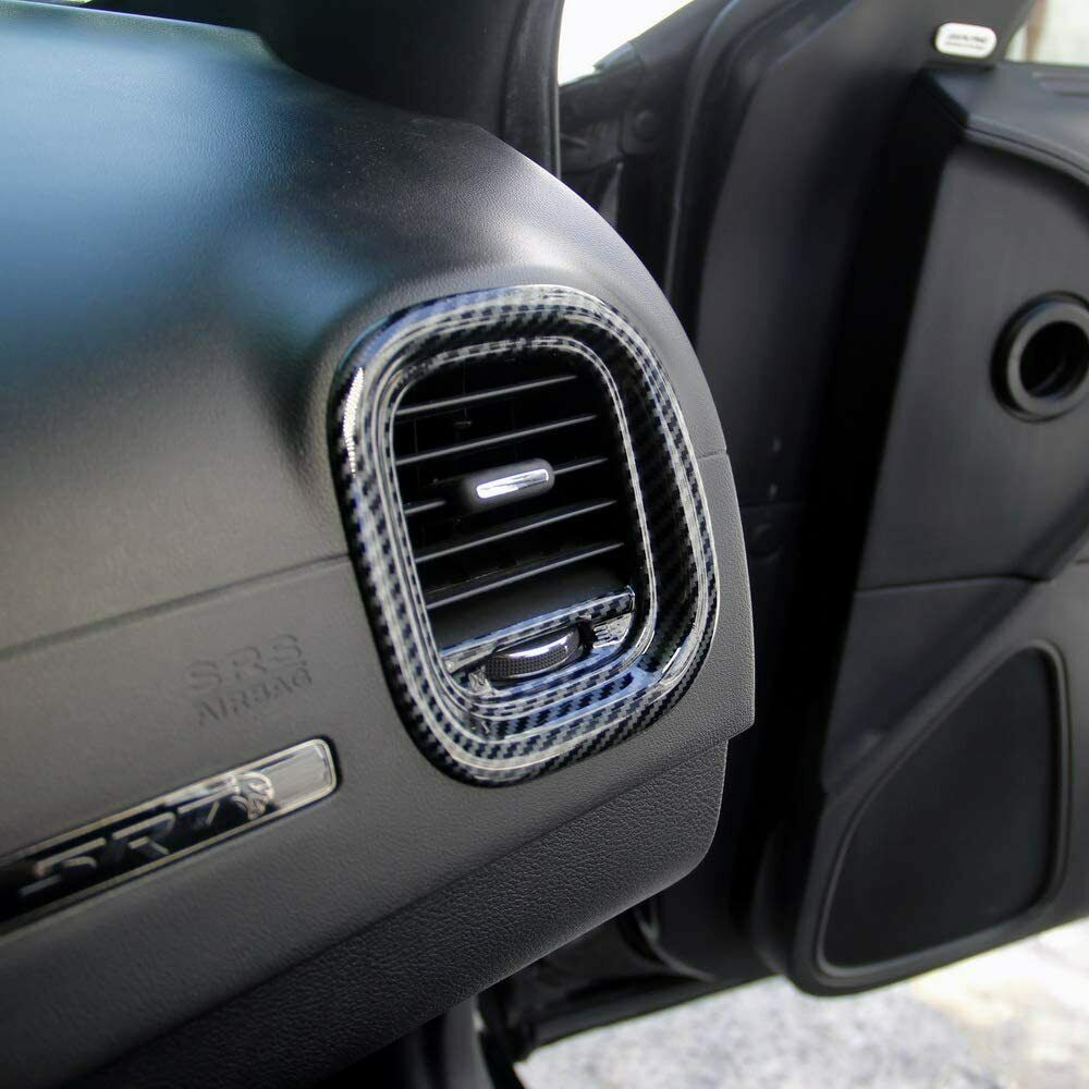 For Dodge Charger 15-21 Carbon Fiber Car Air Vent Outlet Cover Trim A/C Vent