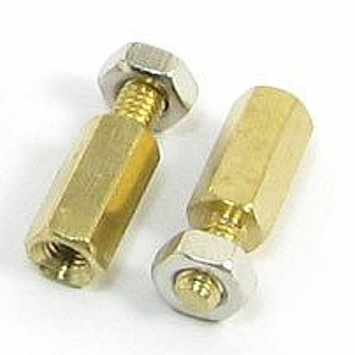 10mm Body Long M3x6mm Male Female Brass Pillar Standoff Spacer 50Pcs T8