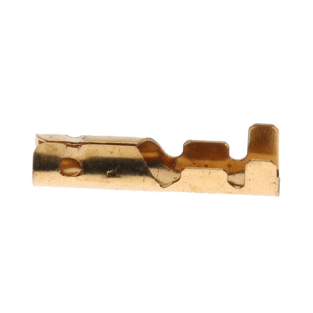100 Pieces Brass Terminal Cable Locking Female Spade Connector DJ221-3.5A