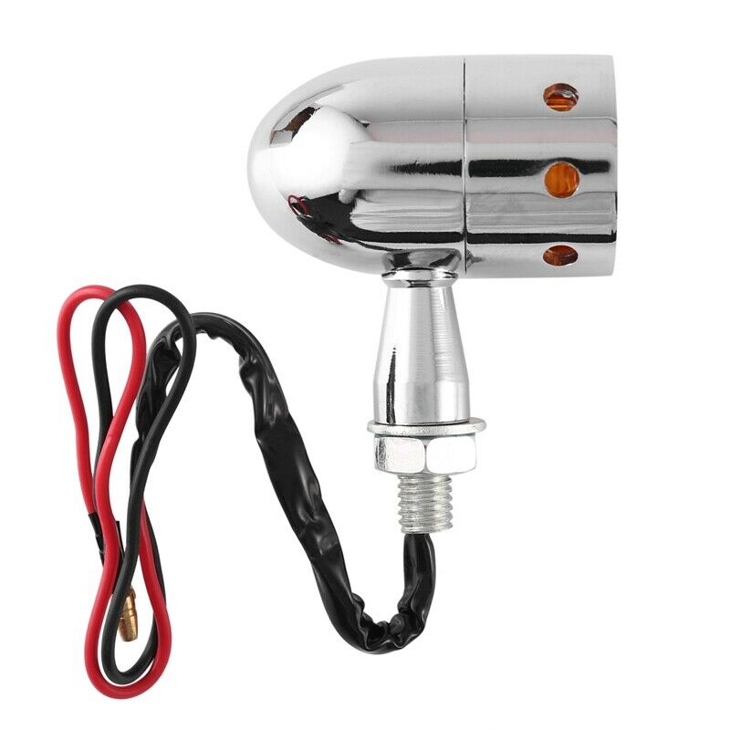 2Pcs/Set Motorcycle LED Retro Turn Signals Blinker Amber Indicator Light UniY4Y8