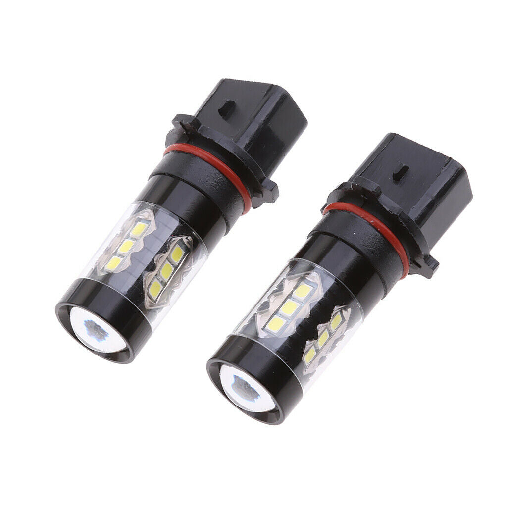 2pcs HID White Power P13W COB LED DRL Fog Light Bulbs for