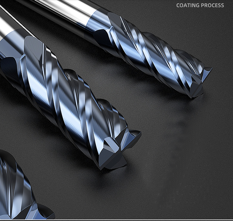 45° 4- Flute Tungsten carbide Milling Cutter 4X50X4X10mm CNC Machining End Mill
